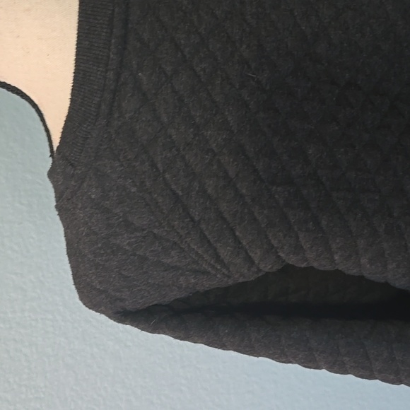 CNQR Knitwear Mens Quilted Sweatshirt In Black sz Large Streetwear Sportwear - Picture 9 of 13